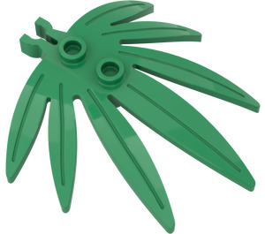 LEGO Groen Plant Bladeren 6 x 5 Swordleaf met Klem (Opening in clip) (30239)