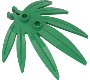 LEGO Green Plant Leaves 6 x 5 Swordleaf with Clip (Gap in Clip) (30239)