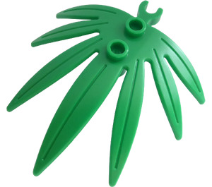 LEGO Green Plant Leaves 6 x 5 Swordleaf with Clip (Open 'O' Clip) (10884 / 42949)