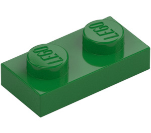 LEGO Groen Plaat 1 x 2 (3023 / 28653)