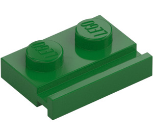 LEGO Groen Plaat 1 x 2 met Deur spoor (32028)