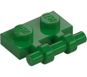 LEGO Zelená Deska 1 x 2 s Rukojeť (Otevřené konce) (2540)