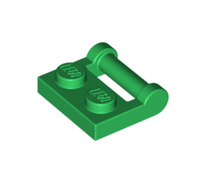 LEGO Vert assiette 1 x 2 avec Côté Barre Manipuler (48336)