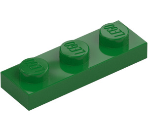 LEGO Grün Platte 1 x 3 (3623)