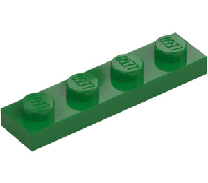 LEGO Groen Plaat 1 x 4 (3710)