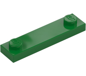 LEGO Vert assiette 1 x 4 avec Deux Tenons sans rainure (92593)