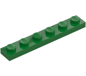 LEGO Groen Plaat 1 x 6 (3666)