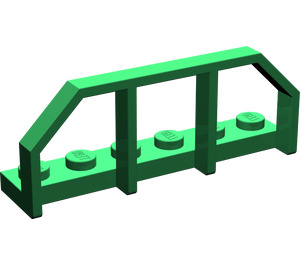 LEGO Groen Plaat 1 x 6 met Trein Wagon Railings (6583 / 58494)