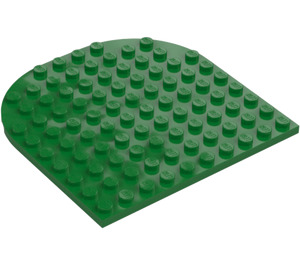 LEGO Zelená Deska 10 x 10 Polovina Kruh (80031)