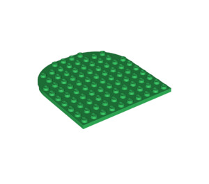 LEGO Vert assiette 10 x 10 Demi Cercle (80031)
