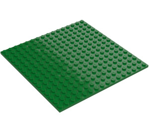 LEGO Grün Platte 16 x 16 mit Rippen an der Unterseite (91405)