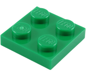 LEGO Green Plate 2 x 2 (3022 / 94148)