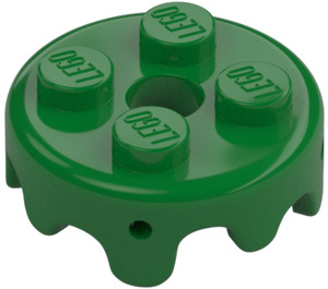 LEGO Green Plate 2 x 2 Round Cake Frosting (65700)