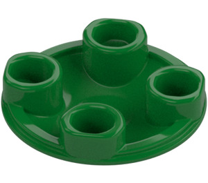 LEGO Groen Plaat 2 x 2 Rond met Afgerond Onderkant (2654 / 28558)