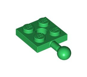 LEGO Groen Plaat 2 x 2 met Kogelgewricht en gat in plaat (3768 / 15456)