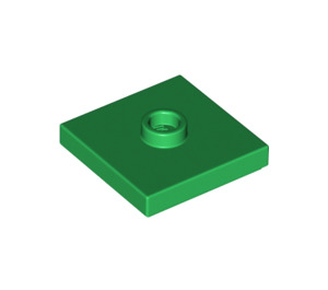 LEGO Grün Platte 2 x 2 mit Nut und 1 Center Stud (23893 / 87580)