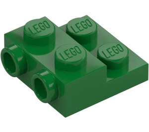 LEGO Grön Platta 2 x 2 x 0.7 med 2 Knoppar på Sida (4304 / 99206)