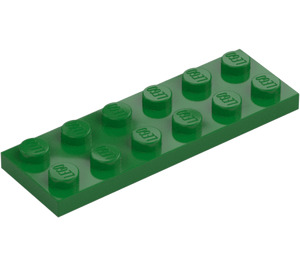 LEGO Green Plate 2 x 6 (3795)