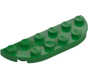 LEGO Green Plate 2 x 6 with Rounded Corners (18980)