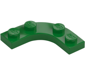 LEGO Grün Platte 3 x 3 Gerundet Ecke (68568)