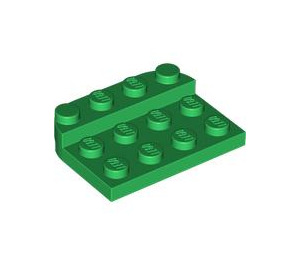 LEGO Vert assiette 3 x 4 x 0.7 Arrondi (3263)