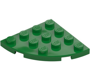 LEGO Grün Platte 4 x 4 Rund Ecke (30565)