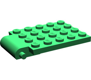 LEGO Green Plate 4 x 5 Trap Door Curved Hinge (30042)