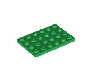 LEGO Green Plate 4 x 6 (3032)