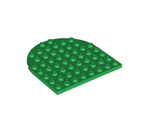 LEGO Groen Plaat 8 x 8 Ronde Halve Cirkel (41948)
