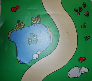 LEGO Grön Playmat av Böjd Road (42427)