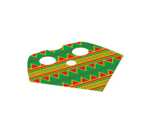 LEGO Green Poncho with Green and Red Pattern (16479)