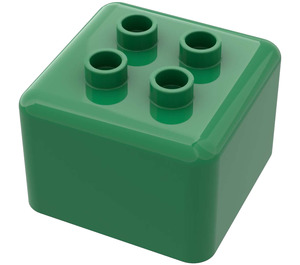 LEGO Grün Primo Stein 1 x 1 mit 4 Duplo Noppen (31007)