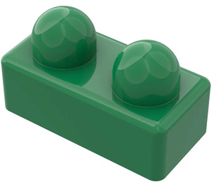 LEGO Grün Primo Backstein 1 x 2 (31001)