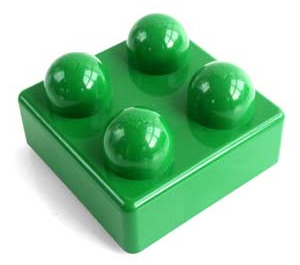 LEGO Verde Primo Mattoncino 2 x 2 x 1 (31148)