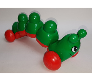 LEGO Green Primo Caterpillar with Red Wheels