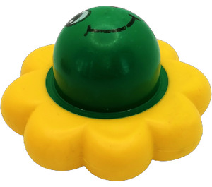 LEGO Green Primo Flower Top with Face and yellow petals