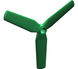 LEGO Green Propeller 3 Blade 9 Diameter without Recessed Center (15790 / 30332)