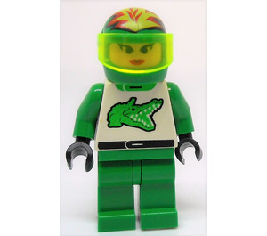 LEGO Verde Racer con Cocodrilo design Minifigura