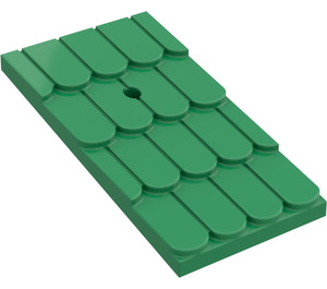 LEGO Vert Toit Pente 4 x 6 avec Haut Trou