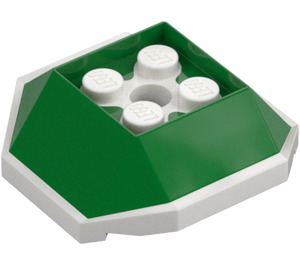 LEGO Verde Shell con Blanco Parte inferior (67013)