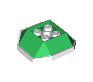 LEGO Grün Shell mit Weiß Unterseite (67013)