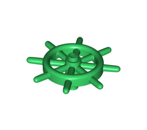 LEGO Green Ship Wheel with Unslotted Pin (4790 / 52395)