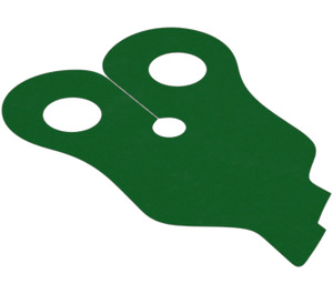 LEGO Groen Schouder Cape met Stepped Ends (23786)