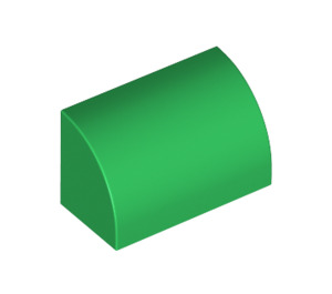 LEGO Green Slope 1 x 2 Curved (37352 / 98030)