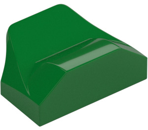 LEGO Groen Helling 1 x 2 x 0.7 Gebogen met Fin (47458 / 81300)