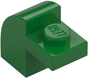 LEGO Green Slope 1 x 2 x 1.3 Curved with Plate (6091 / 32807)