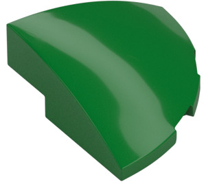 LEGO Green Slope 1 x 3 x 3 Curved Round Quarter  (76797)