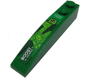 LEGO Green Slope 1 x 6 Curved with "BOOST VOLATILE" Sticker (41762)