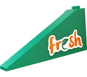 LEGO Green Slope 1 x 8 x 3 (25°) with Fresh Sticker (49618)