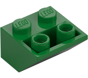 LEGO Grön Backe 2 x 2 (45°) Omvänd med platt mellanlägg under (3660)